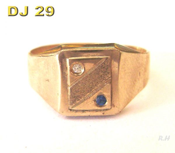 Anel Masculino com Pedra de Brilhante DJ 29