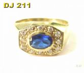 Anel Masculino com Pedra Central Natural | Brilhante DJ 211