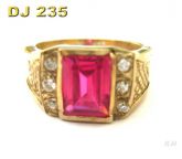 Anel Masculino com Pedra Central Natural | Brilhante DJ 235